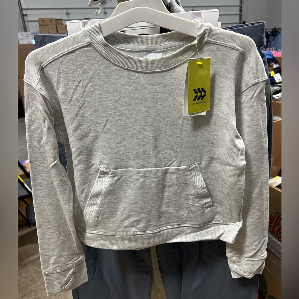 All in Motion Light Gray Crewneck Sweatshirt